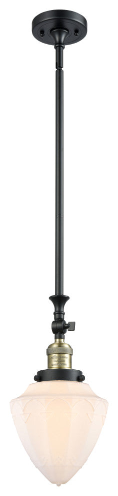 Innovations 206-BAB-G661-7 1 Light Mini Pendant, Black Antique Brass