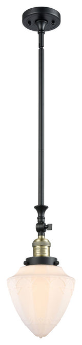 Innovations 206-BAB-G661-7 1 Light Mini Pendant, Black Antique Brass