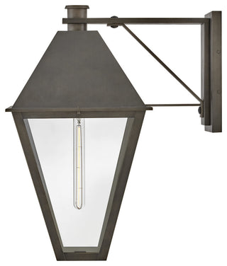 Hinkley Endsley Large Wall Mount Lantern, Blackened Brass