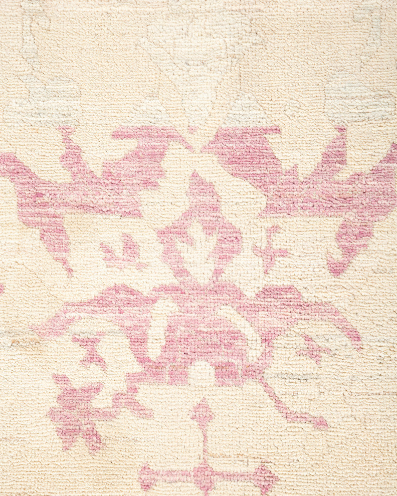 Eclectic, One-of-a-Kind Hand-Knotted Area Rug Ivory, 8'2"x11'4"