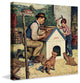 "Building the Doghouse" Painting Print on Canvas by Amos Sewell