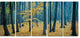 "Dense Autumn Beach Forest" Oversized Forest Canvas Artwork, 5 Panels, 60"x28"
