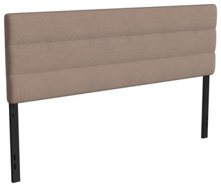 Paxton Stitched Upholstered Adjustable Height Headboard, Taupe, King