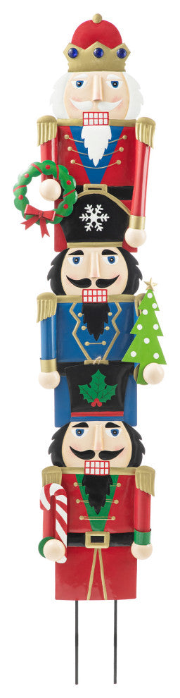 Metal Nutcracker Yard Stakes, 3-Piece Set