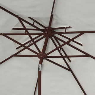 Safavieh Outdoor Lorenia 9ft Double Top Market Umbrella White