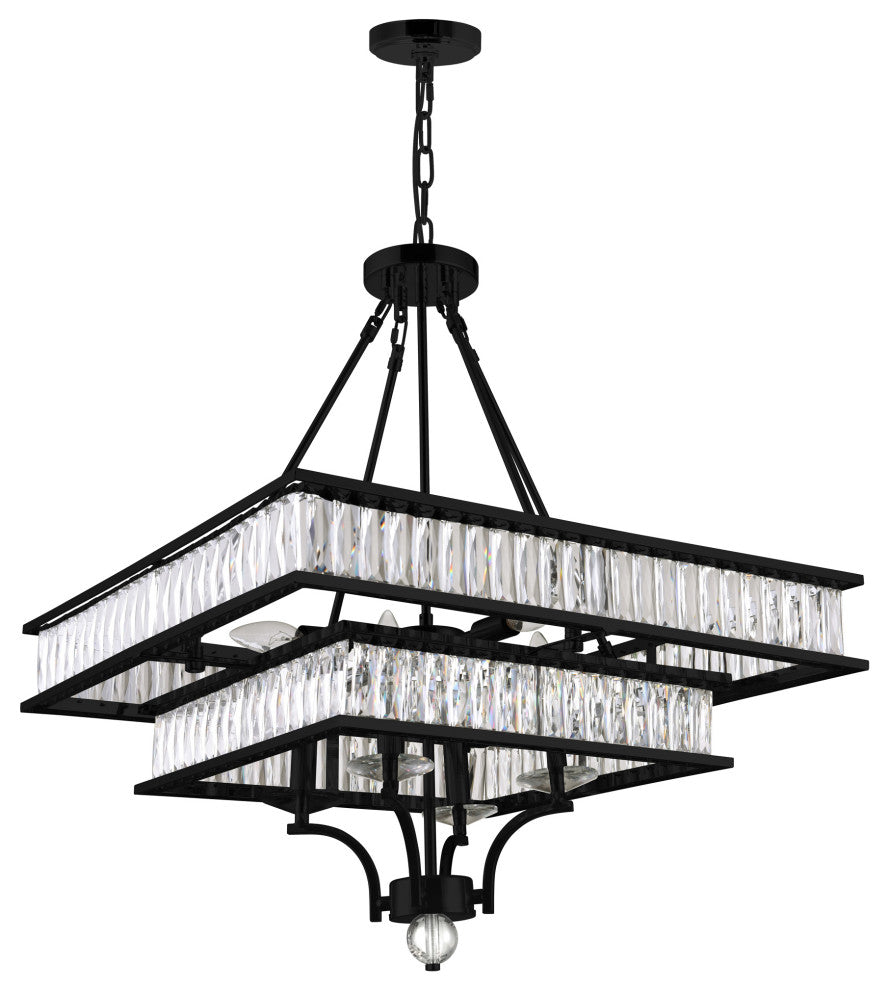 Shalia 8 Light Chandelier With Black Finish