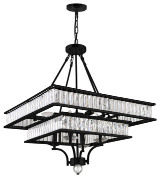 Shalia 8 Light Chandelier With Black Finish