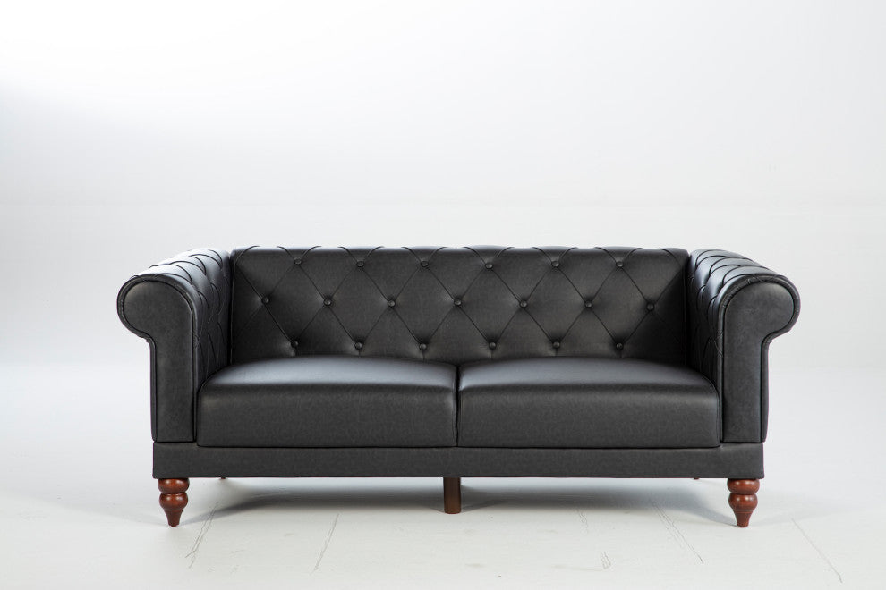 Muse Love Seat, Muse Gray Pu