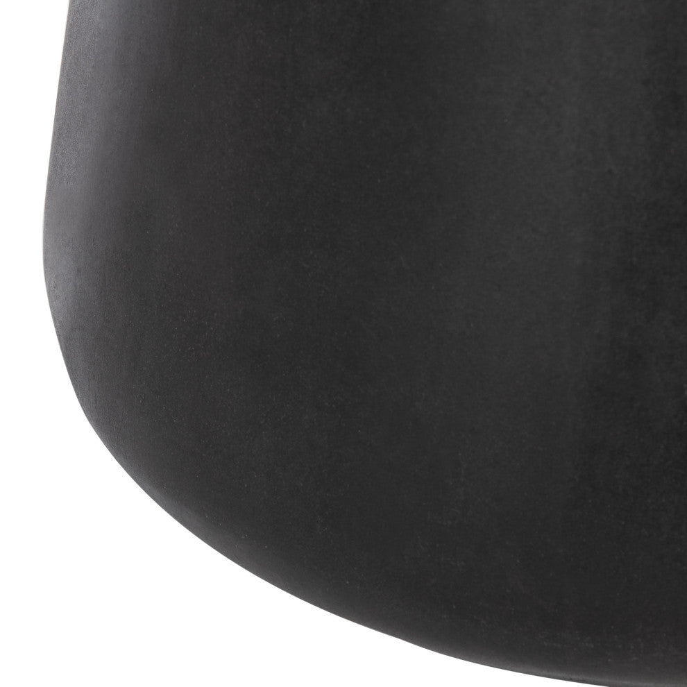Safavieh Button Concrete Accent Stool, Black