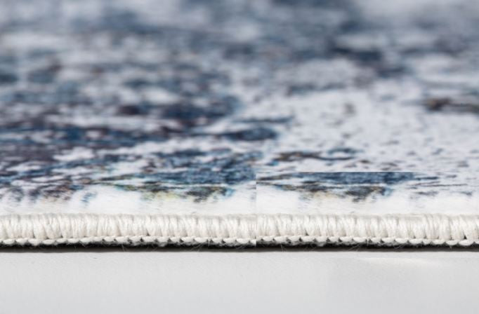 8"x10" Gray Blue Abstract Galaxy Area Rug