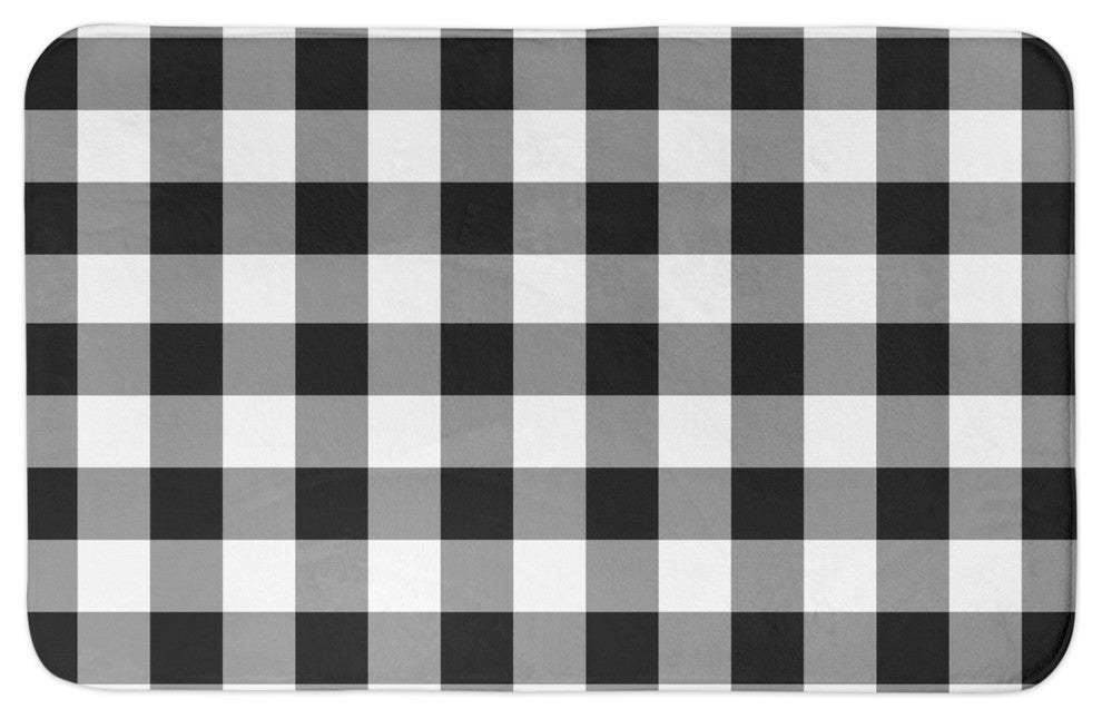 Black Buffalo Check 34"x21" Bath Mat