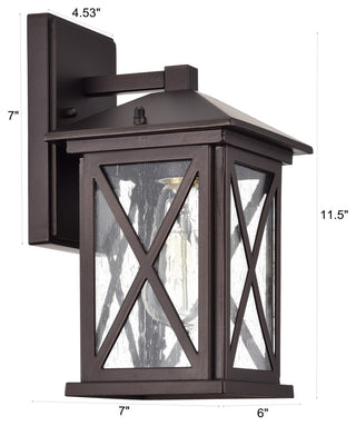 CHLOE Lighting VINCENT Transitional 1-Light Oil Rubbed Bronze Outdoor Sconce