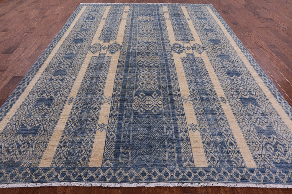 Hand Knotted Navajo Gabbeh Rug 8' 9" X 11' 9" Q6568