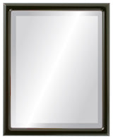 Pasadena Framed Rectangle Mirror, Gloss Black, 21"x25"
