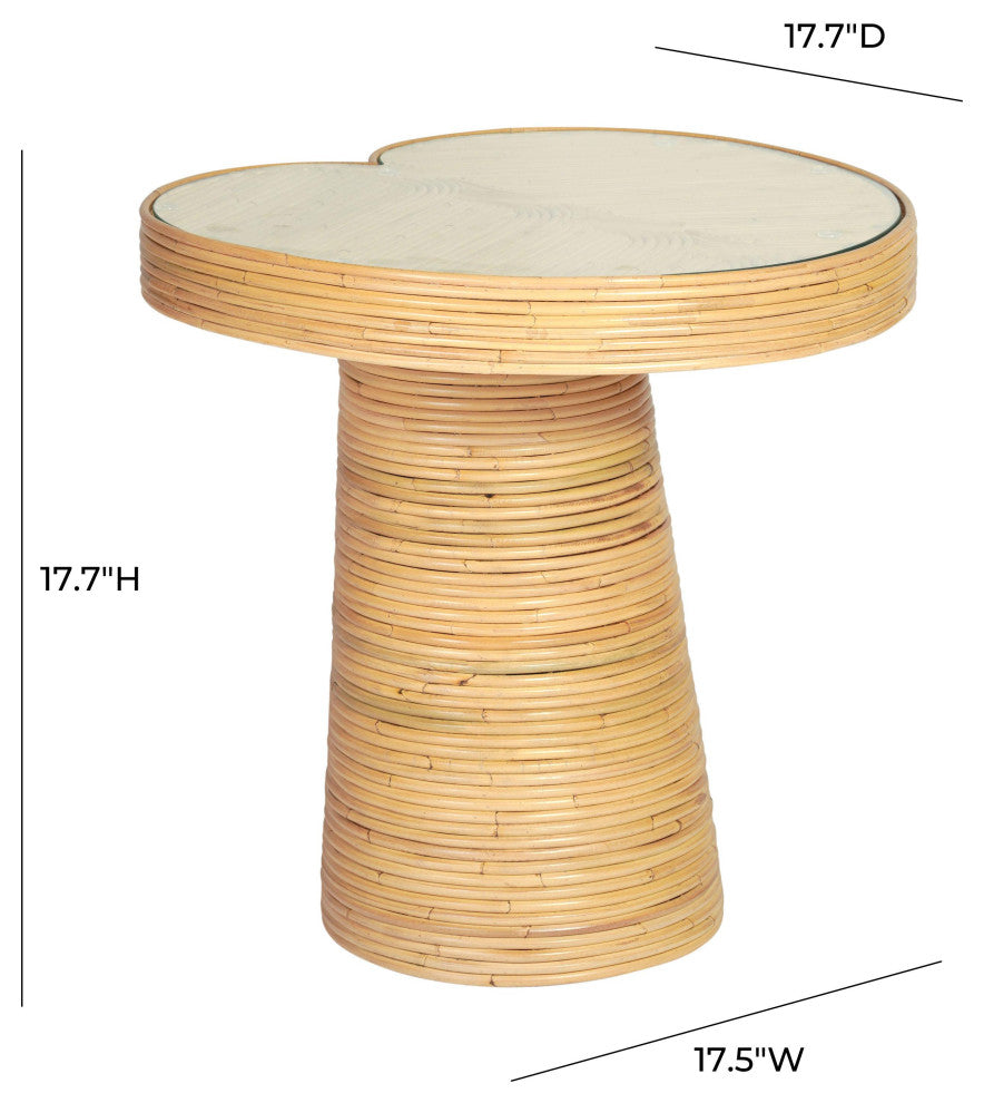 Felicia Short Lilypad Side Table - Natural