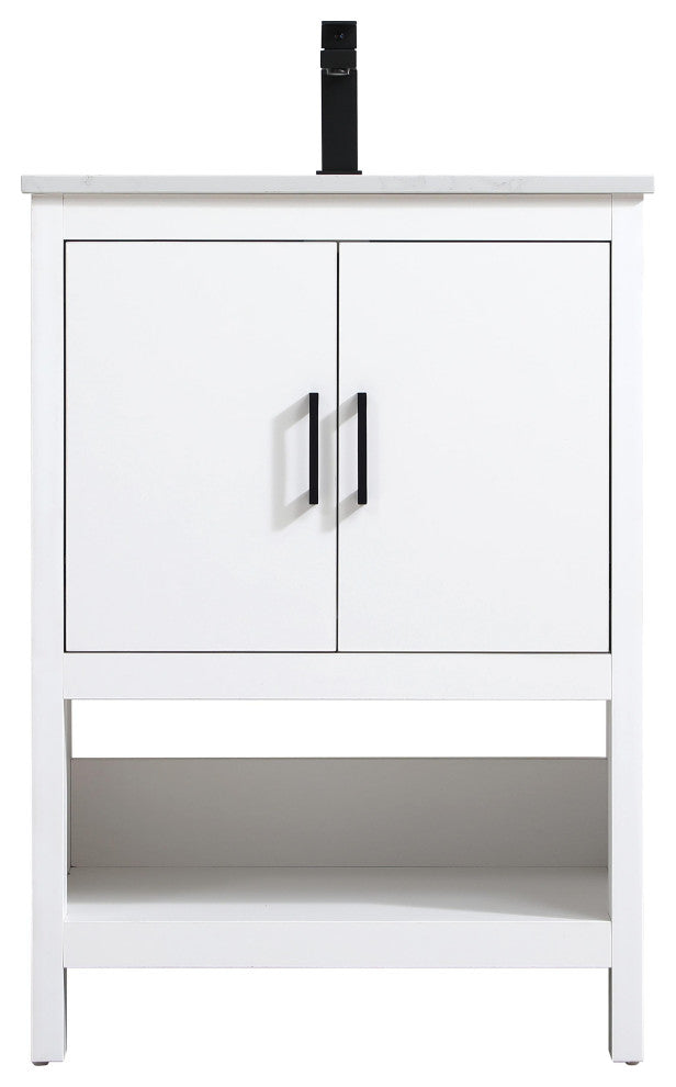 Home Living 24" Single Bathroom Vanity, White