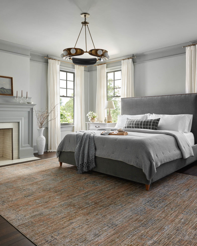 Jean Stoffer x Loloi Katherine Copper / Steel 7'-10" x 7'-10" Round Area Rug