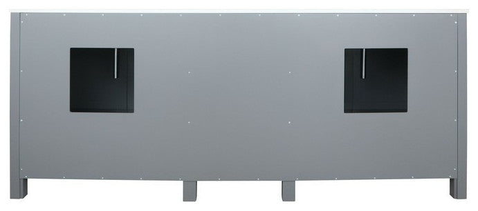 Ziva Transitional Dark Grey 84" Double Vanity, Cultured Marble Top