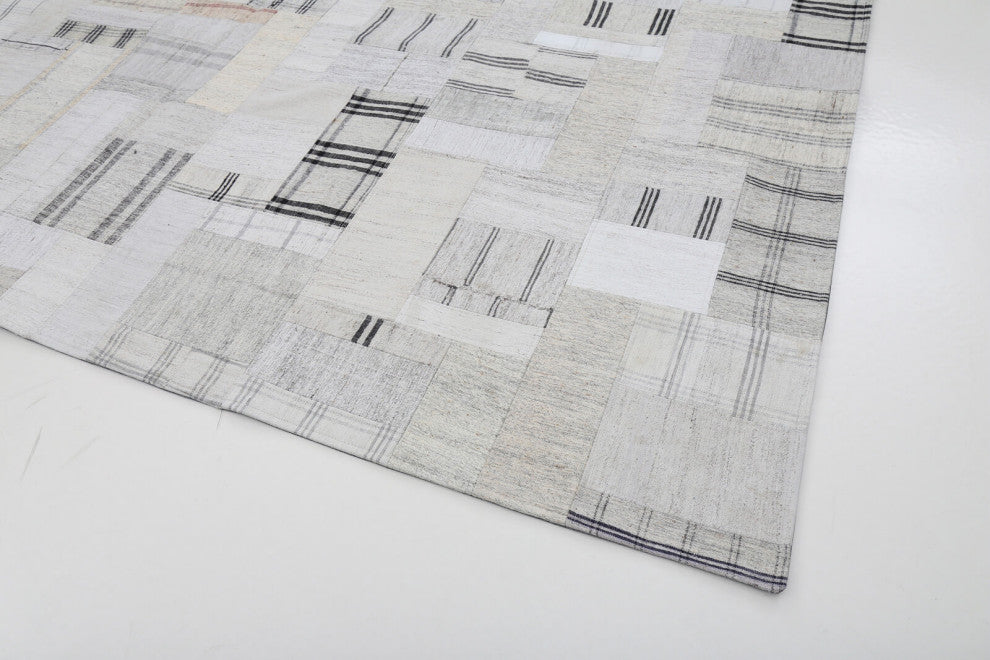 Rug N Carpet - Handmade Oriental 8' 8'' x 12' 2'' Rustic Patchwork Kilim Rug