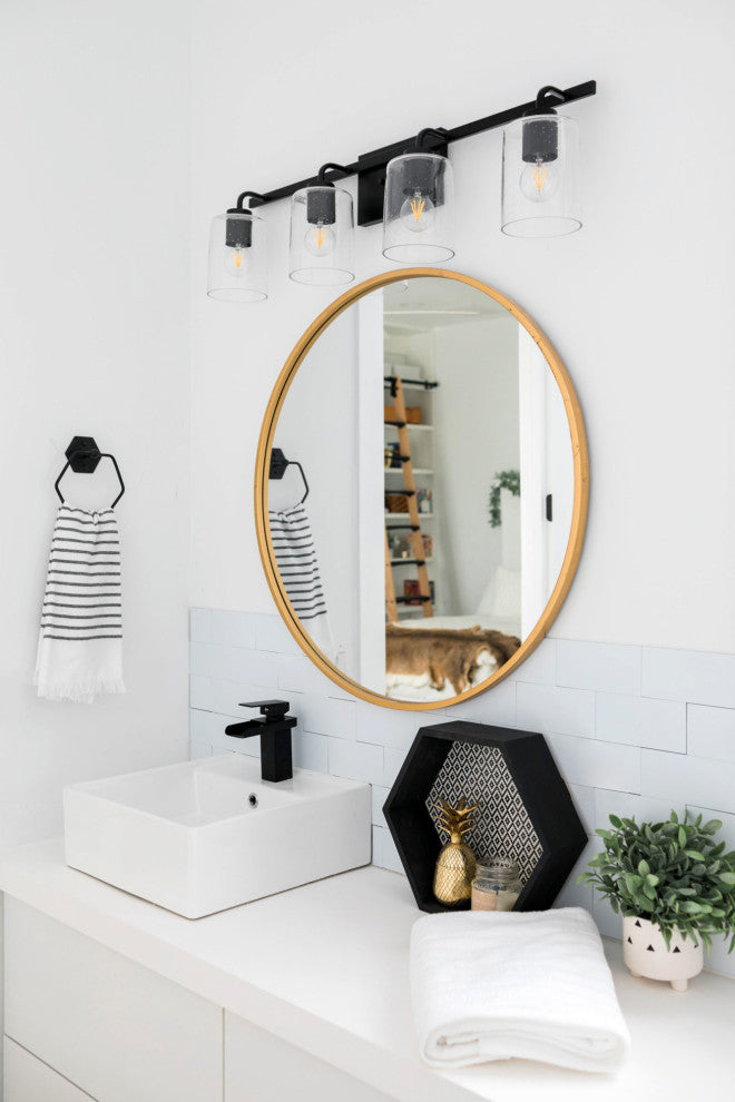 Capital Lighting 128541-449 Greyson 4 Light 34"W Bathroom Vanity - Aged Brass