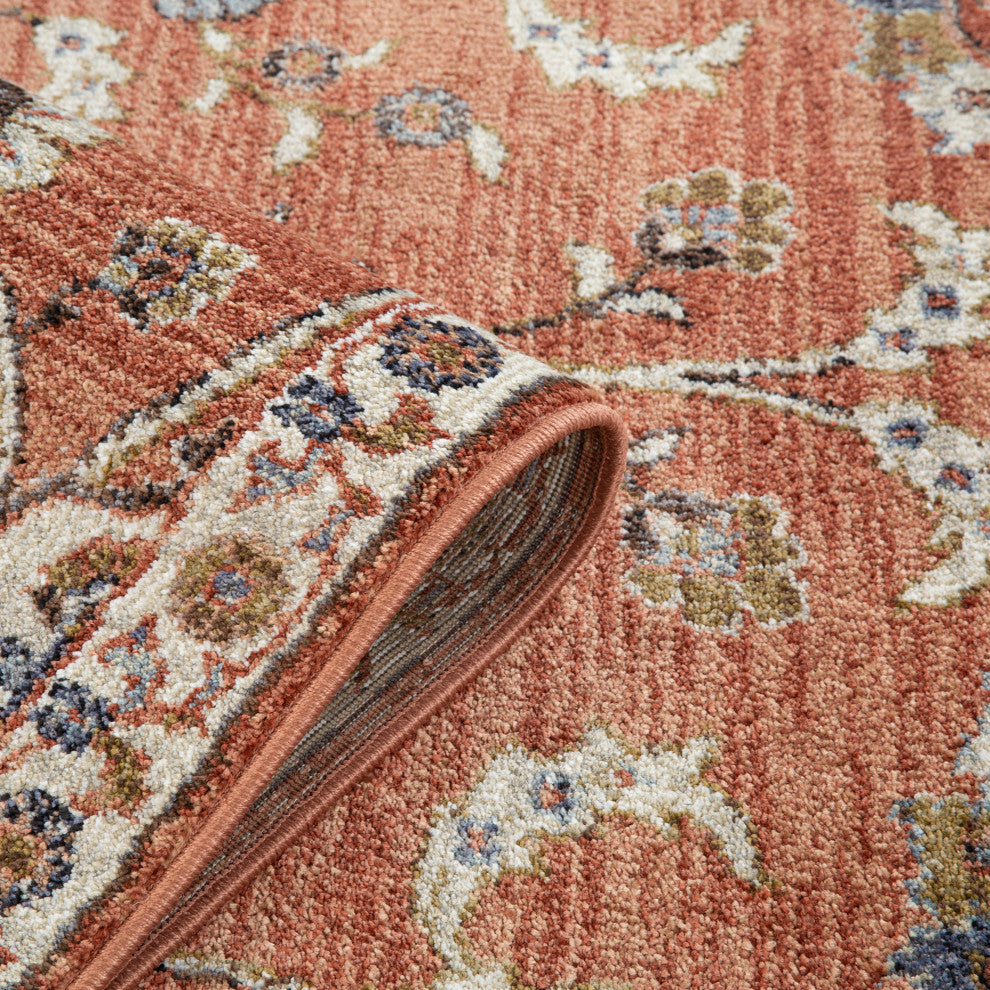 Jordan Bea Power-Loomed Polypropylene Area Rug, Orange, 1'10" X 2'11"