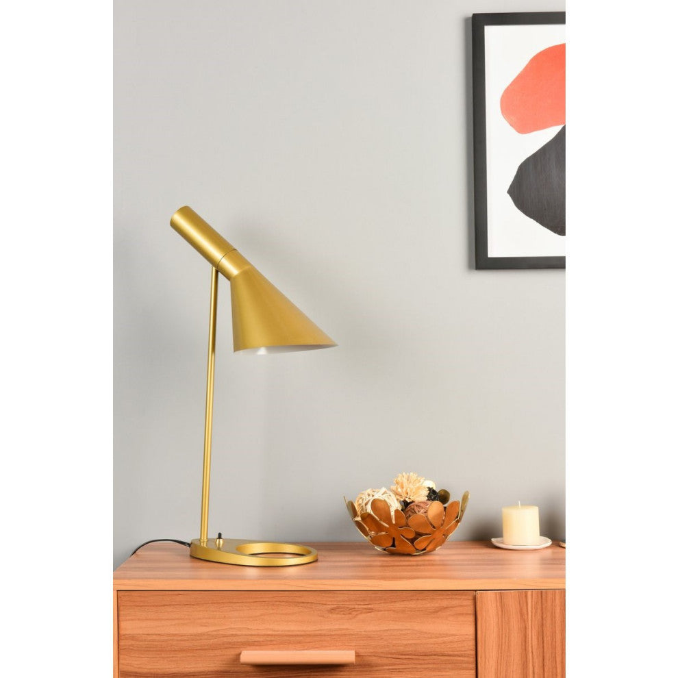 Living District Juniper 1-Light Table Lamp Brass