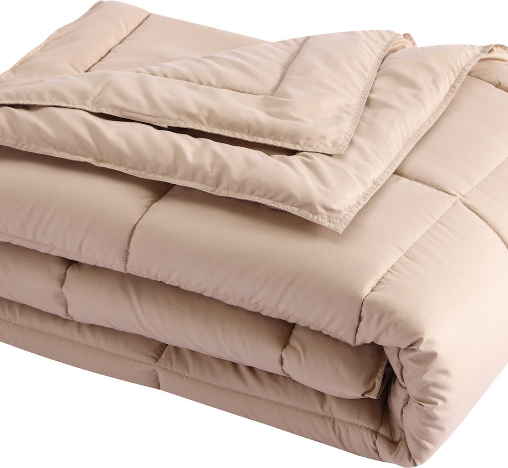 Stayclean Down Alternative Water/Stain Resistant Blanket, Taupe, Full/Queen
