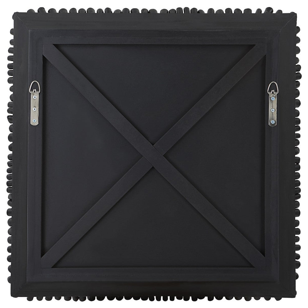 Uttermost Portside Black Wood Wall Panel 04321