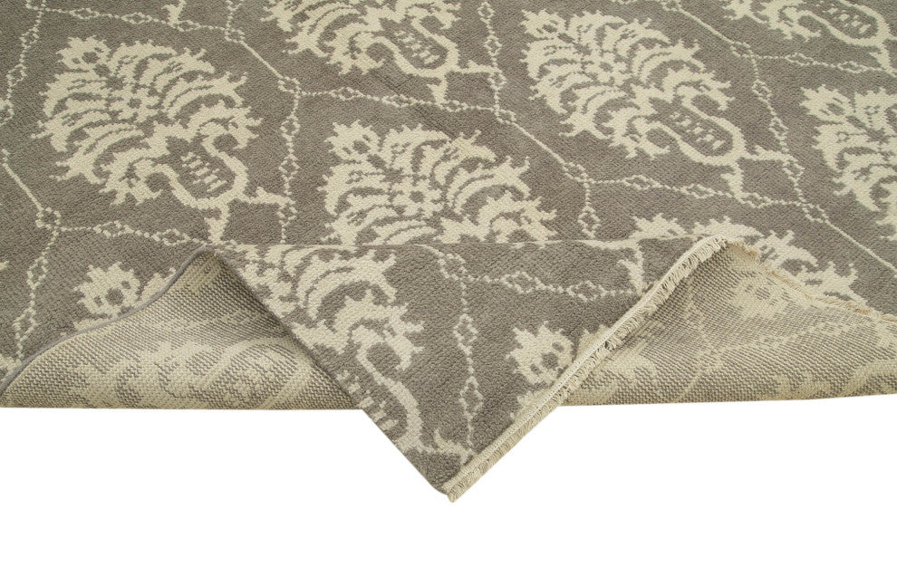 Rug N Carpet - Hand-Knotted Oriental 10' 0" x 13' 7" Wool Beige Oushak Rug
