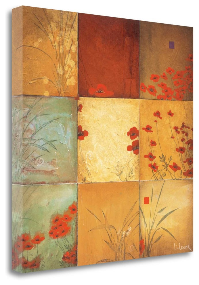 "Poppy Nine Patch" By Don Li-Leger, Giclee Print on Gallery Wrap Canvas
