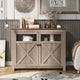 Industrial TV Stand Sideboard with 2 Doors Adjustable Panels Open Style Cabinet