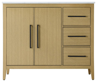 Home Living 42" Single Bathroom Vanity, Honey Brown