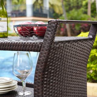 Palm Harbor Outdoor Wicker Bar Cart