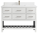 Parker 48 Single Sink Bath Vanity in White 1.5" White Quartz