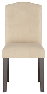Janet Camel Back Dining Chair, Velvet Pearl