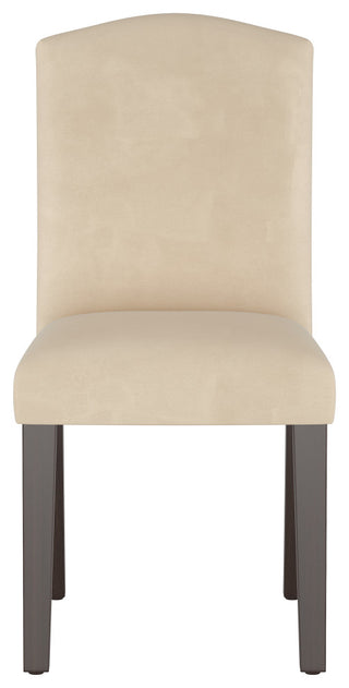 Janet Camel Back Dining Chair, Velvet Pearl