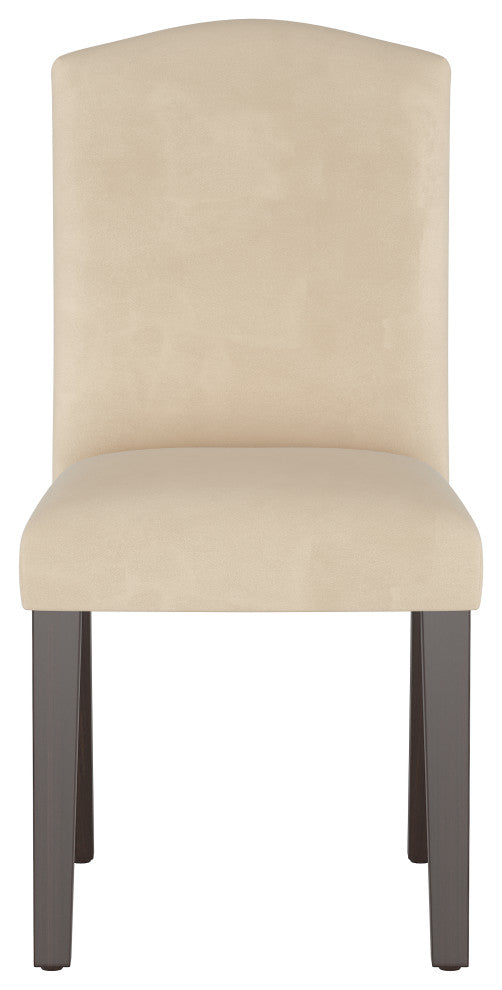 Janet Camel Back Dining Chair, Velvet Pearl