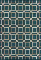 Oriental Weavers Latitude Blue/ Grey Geometric Indoor/Outdoor Rug 9'10"X12'10"