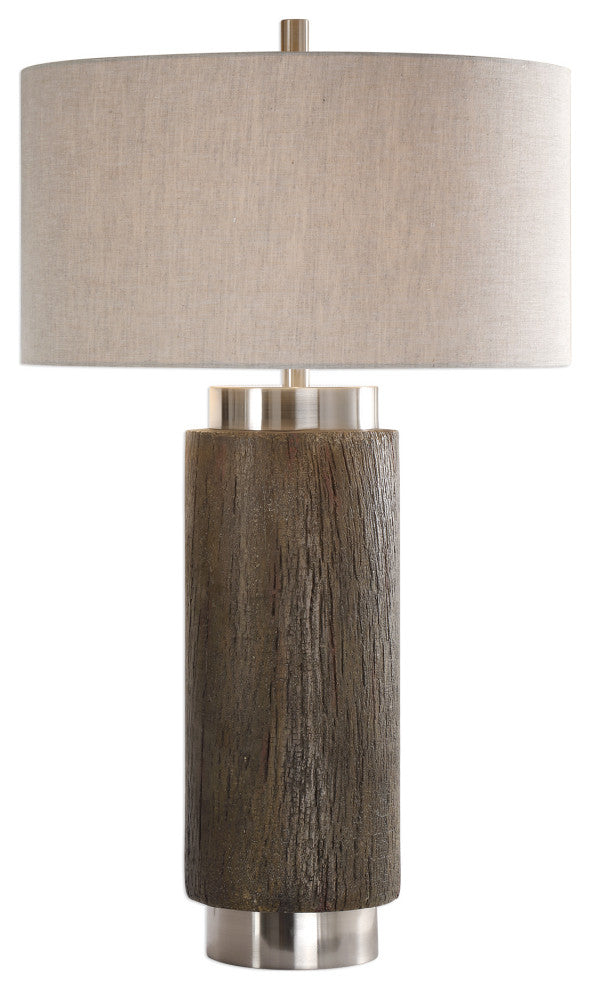 Uttermost 27721 Cheraw Wood Cylinder Lamp