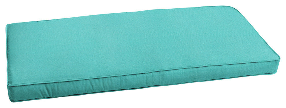 Sunbrella Aruba Blue Outdoor Bench Cushion, 57x24
