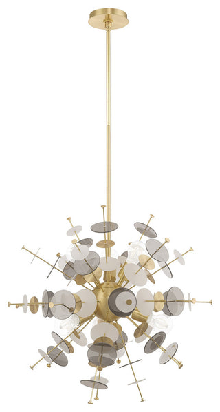 Livex Lighting Satin Brass 6-Light Pendant Chandelier