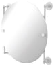 Prestige Skyline Round Frameless Rail Mounted Mirror, Matte White