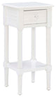Linon Styers Wood End Table with Storage in White