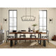 Parkhurst Collection Six-Light Matte Black Linear Island Chandelier Light