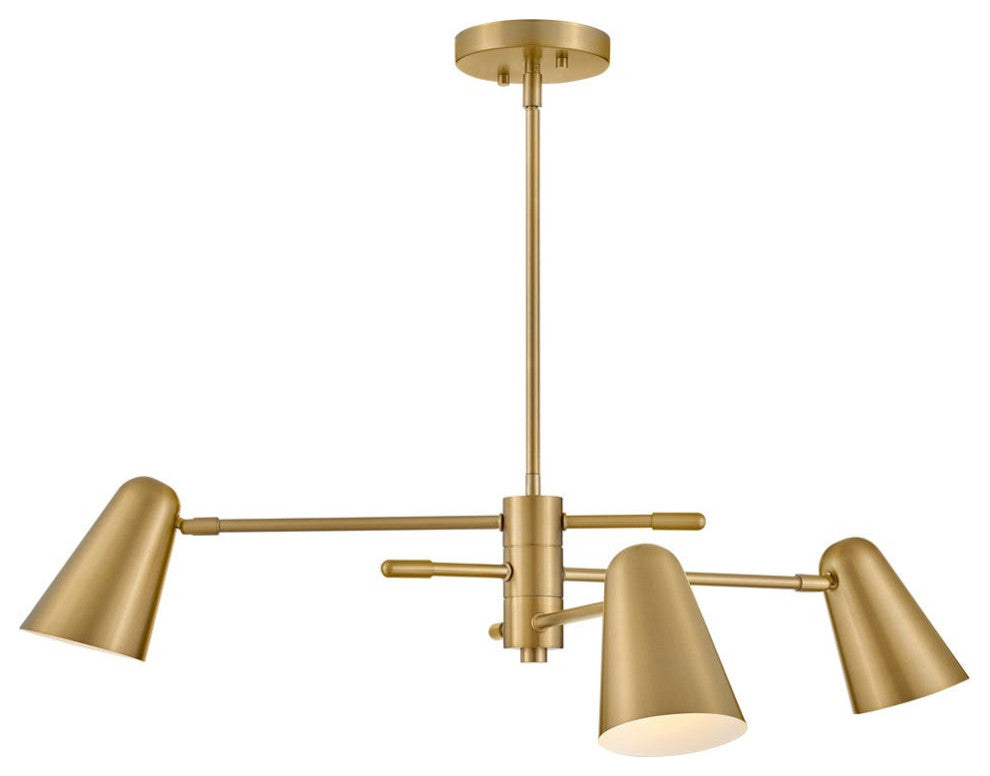 Lark Birdie 30" Convertible Mobile Chandelier, Lacquered Brass