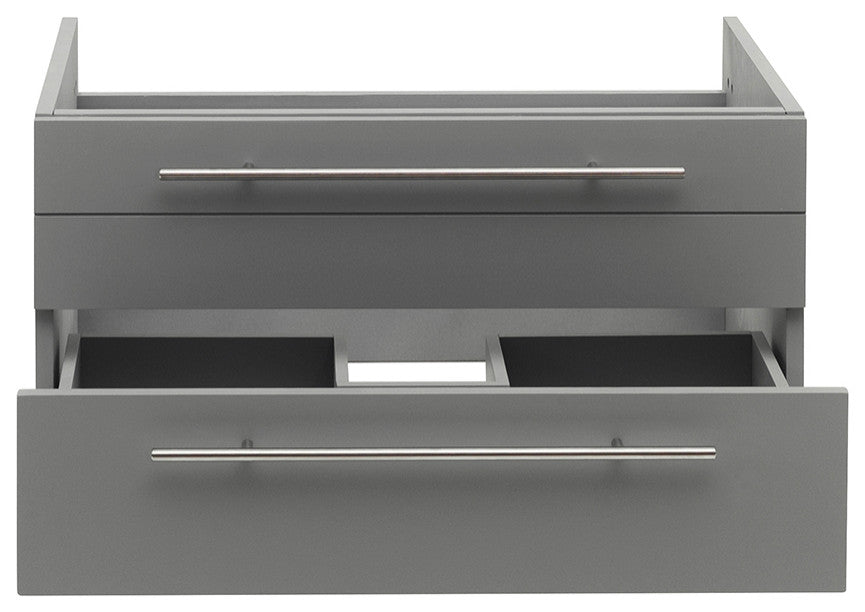 Lucera Wall Mount Undermount Sink Bathroom Cabinet, Gray, 30"