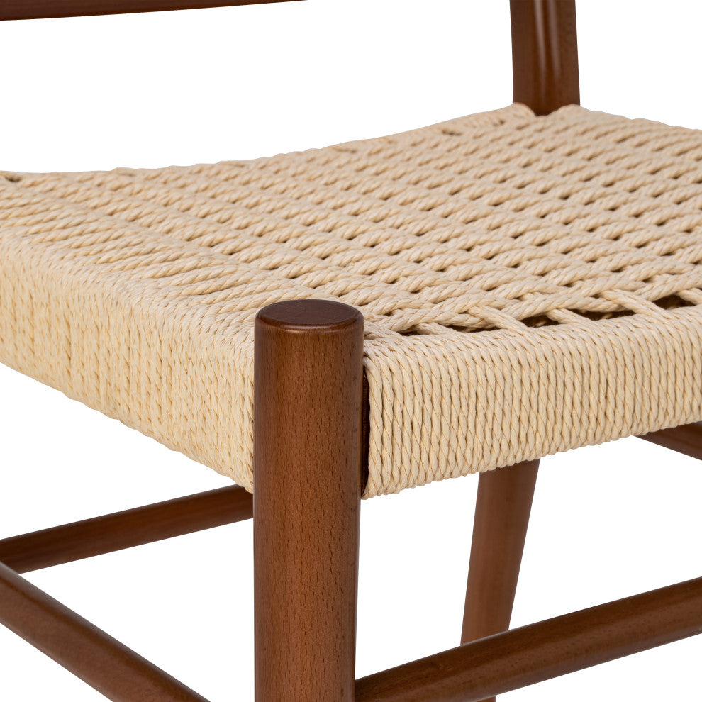Poly and Bark Ray Dining Chair, Set of 2, Walnut