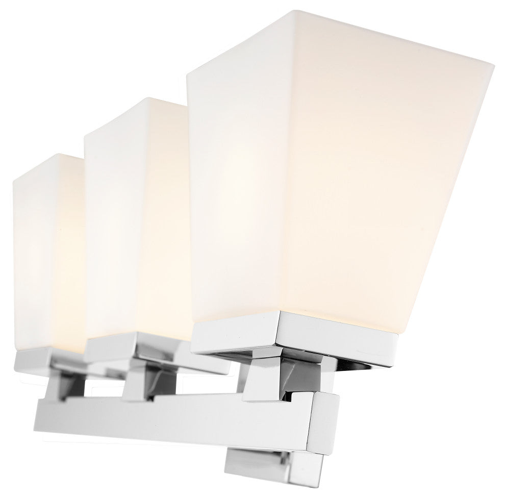 Zlite 1937-3V-CH 3-Light Vanity, Etched Opal