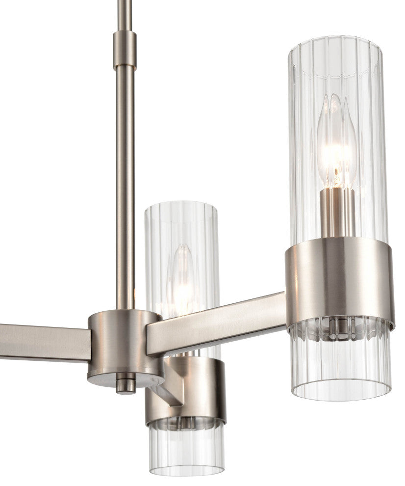 3 Light 20" Brushed Nickel Chandelier