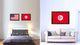 Tunisia Country Flag Canvas Print, 19"x27"